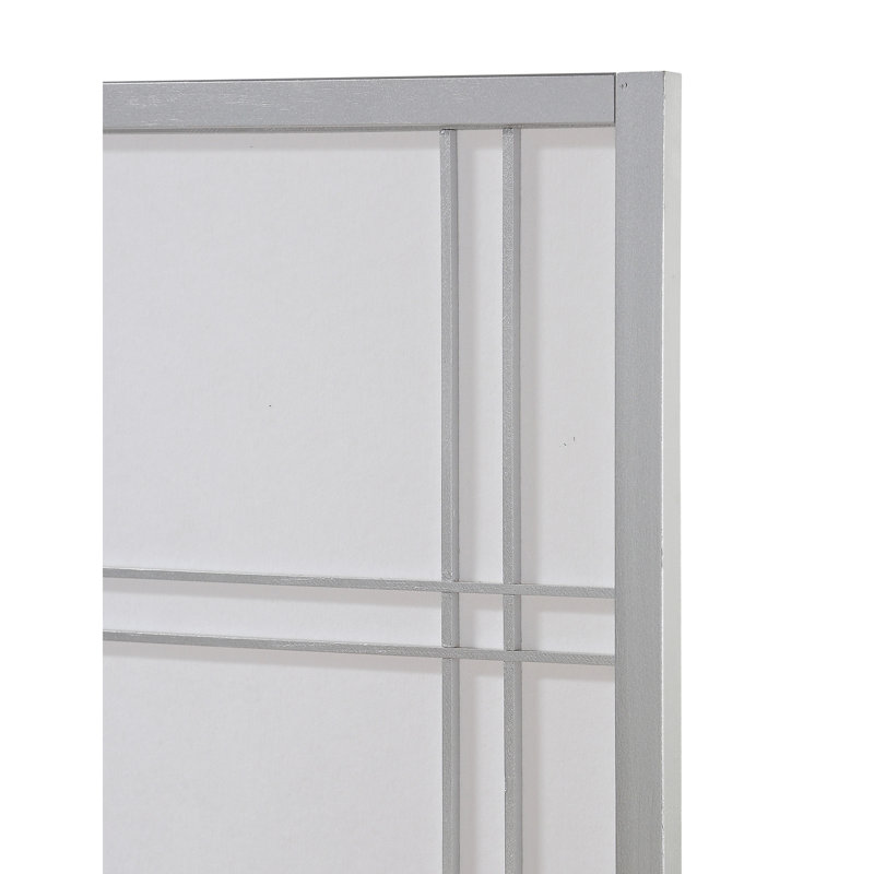 Seto 4-Panel Room Divider Screen, Silver