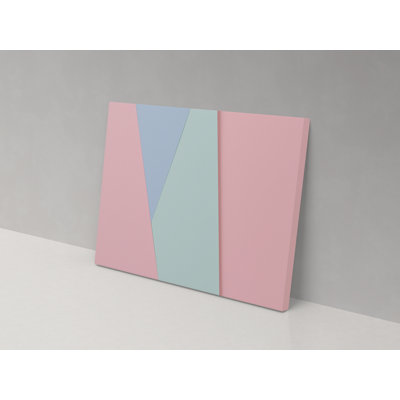 Pastel Shapes - Wrapped Canvas Painting