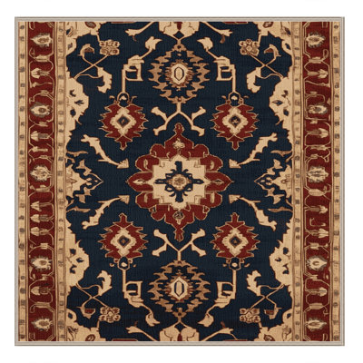 Machine Washable Persian Brown Area Rug