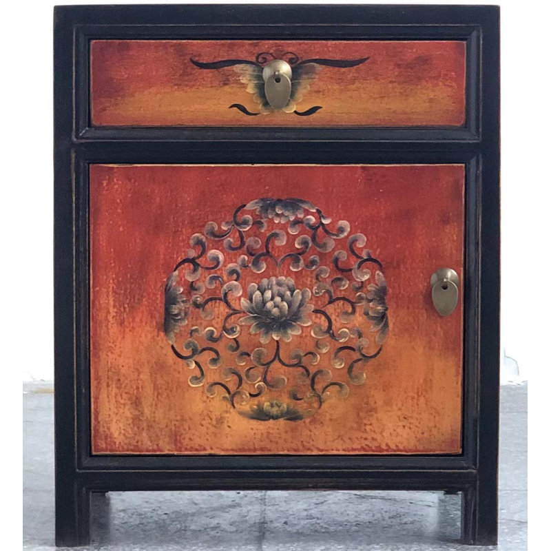 Dhiago 45cm W Solid + Manufactured Wood Bedside Table