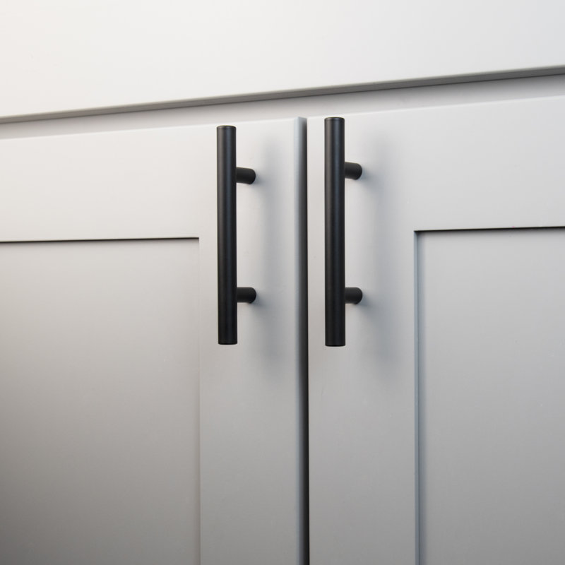  Poignée barre Heritage Designs - Poignée d'armoire centrale à centrale de 3 po - Noir mat - Quincaillerie contemporaine pour tiroirs et armoires