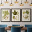 Feuilles antiques IV - ensemble de 3 peintures sur toile encadrées-1306045716-1306045712