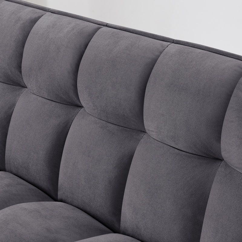 Canapé-lit pliable de 54,33 pouces avec dossier réglable, port de charge USB et conception multifonctionnelle pour la vie moderne.