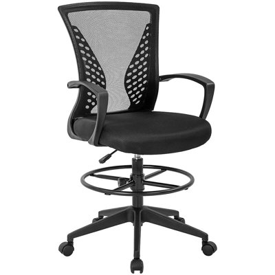 Chaise de dessinateur, chaise de travail ergonomique réglable avec anneau de pied pour bureau debout, studio et espace de travail