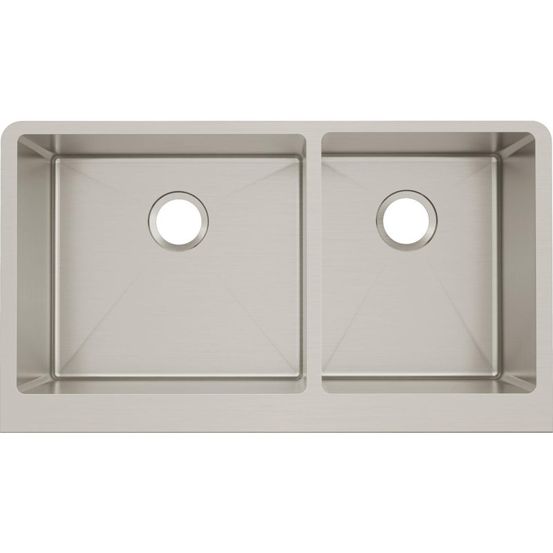 Crosstown 36" L x 21" W Double Basin Farmhouse Kitchen Sink