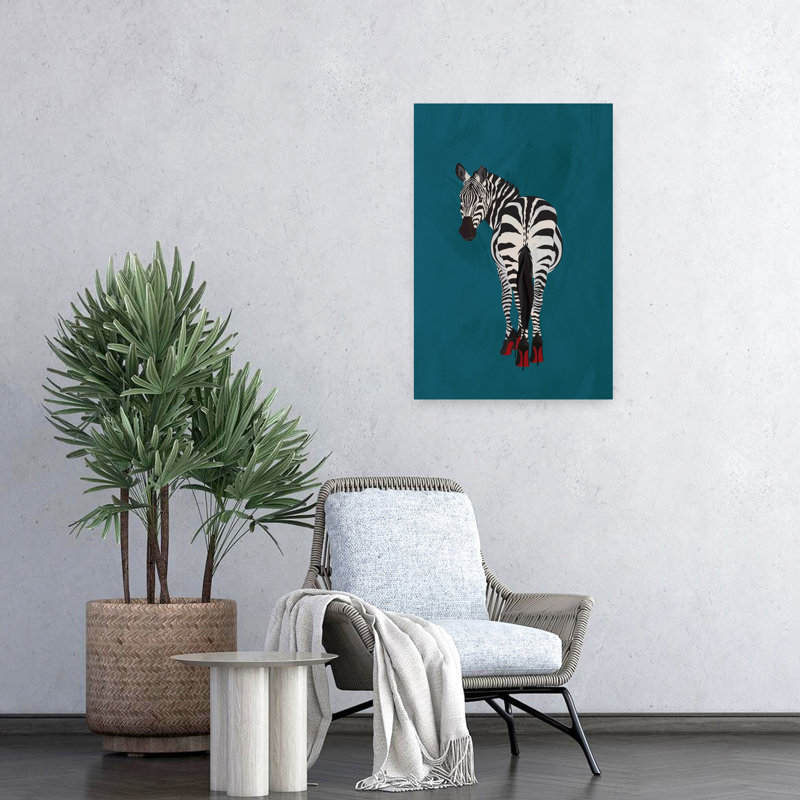 Art contemporain, art zébré contemporain, H 24 po x l 16 po
