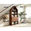 Bureau d'artisanat pliant avec tablettes de rangement-22156483