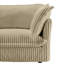 Luxueux canapé trois places - Velours côtelé camel avec assise profonde et coussins pour un confort optimal, ambiance douce et chaleureuse.