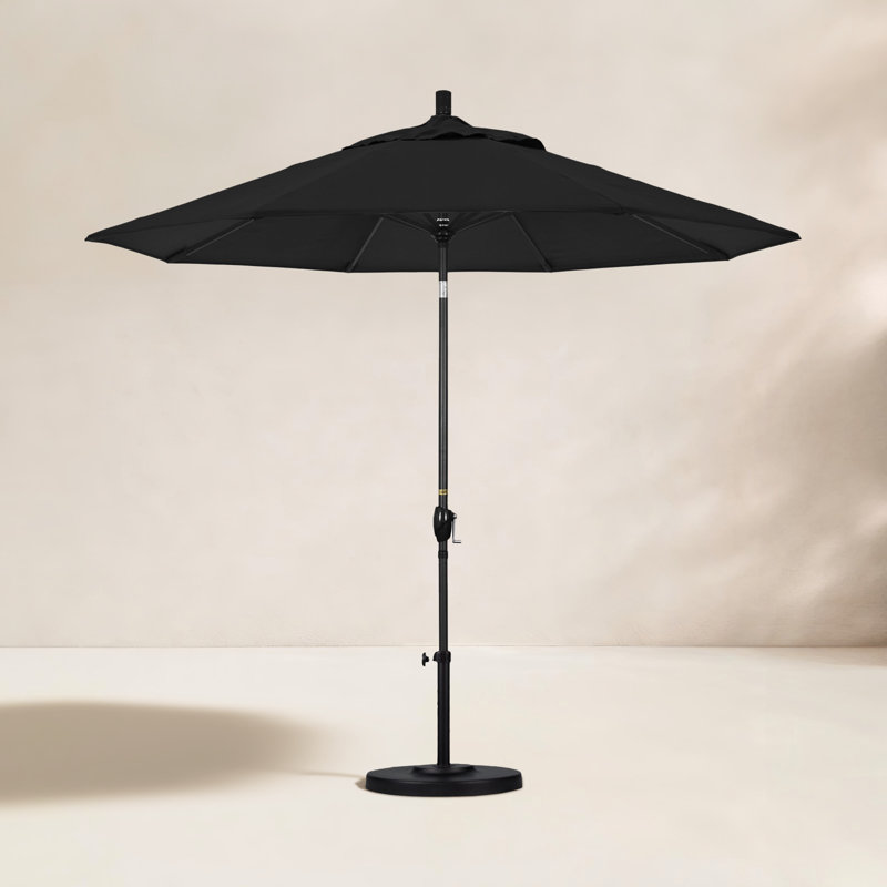 Parasol de marché 9 pi Iuka, Toile Sunbrella® noir, 225