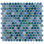 Hudson Penny Round Aquamarine 11-7/8" x 12-5/8" Porcelain Mosaic Tile