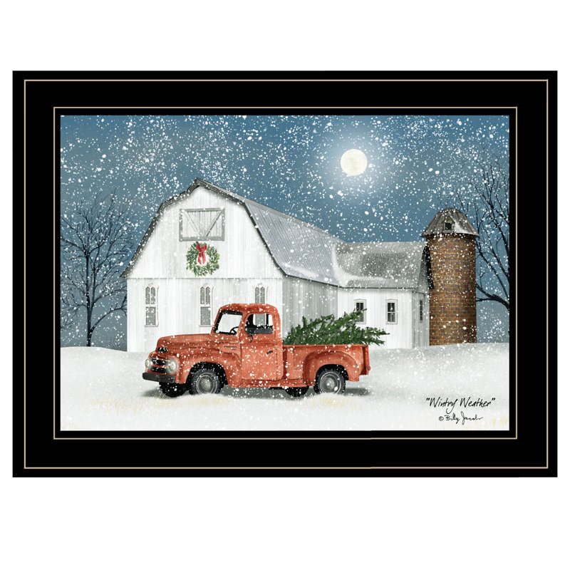 « wintry weather », reproduction encadrée