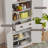 72" Kitchen Pantry Storage Cabinet, Freestanding Cupboard with 2 Cabinets, Drawer and Shelves-1021463246