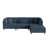 Seemab 4 - Piece Upholstered Navy Corduroy Modular Sectional with Pillow Back and Removable Ottoman-570875559
