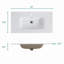 Meuble-lavabo mural brillant 36 po avec lavabo en céramique à un trou, grand meuble-lavabo flottant de rangement pour salle de bain, pré-assemblé