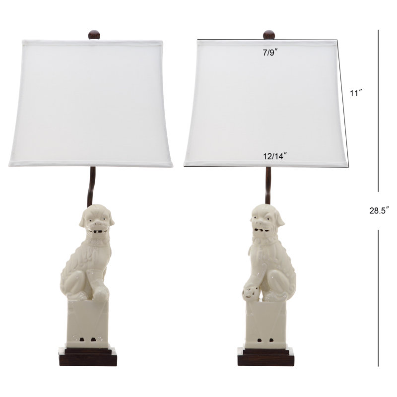 Ensemble de lampes de table 28 po Mcchristian, Crème