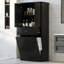 Armoire de rangement pour salle de bain avec deux paniers à linge, armoire de rangement avec portes et tiroir pour la maison, noir-1162852406