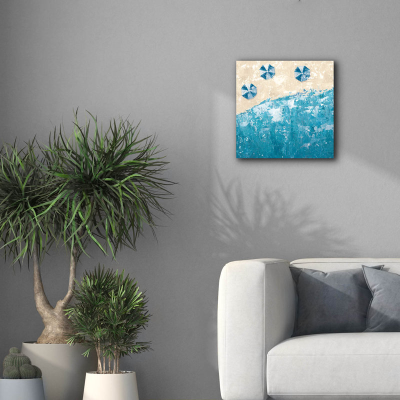 «Beach Days Blue» par Sarah Adams, H 18 po x l 18 po