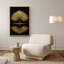 «Golden Tree Reflection» sur fond noir, reproduction d'art encadrée-1754954964-1754954971