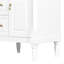 Armoire de salle de bain autoportante 24 po avec lavabo 24 po avec tiroir rabattable, tablette réglable, structure en bois d'hévéa massif, panneaux de fibres à densité moyenne et poignées en métal-126278708