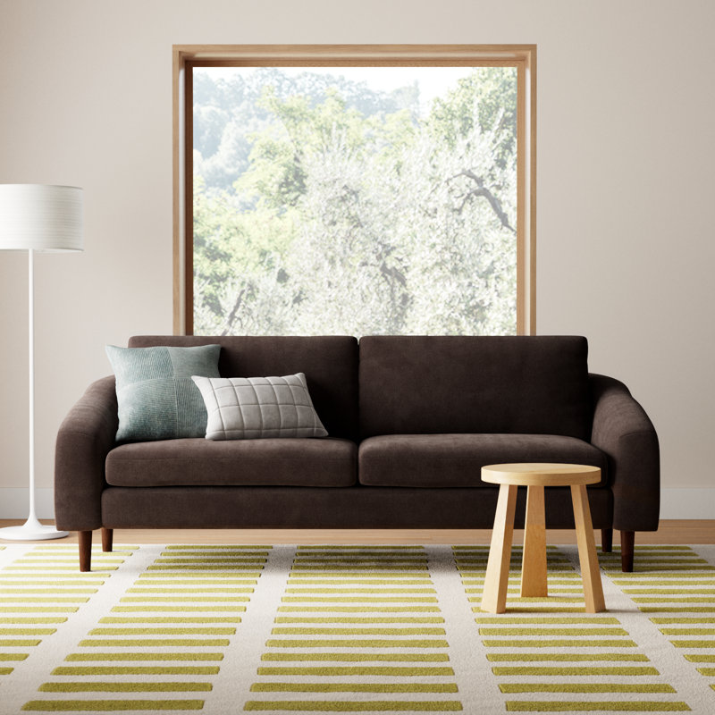Michaela Upholstery Sofa, Dark Brown Chenille