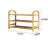 Bamboo Shoe Rack 3-Tier Shoe Storage Organizer Entryway