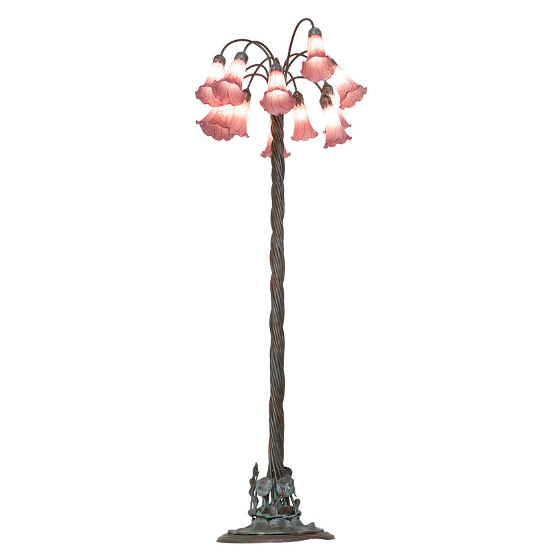 Meyda Tiffany & Stained Glass Tree Floor Lamp, Pink
