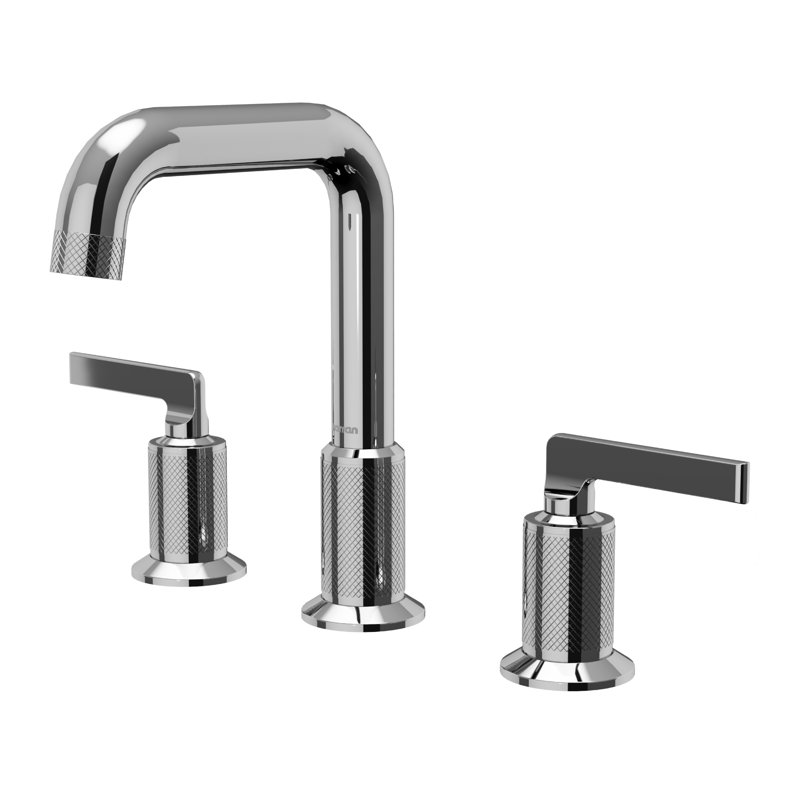 Robinet de salle de bain espacé à 2 poignées à 3 trous avec bonde escamotable Karran, Chrome