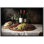 «Rustic Wine and Grapes Still Life», œuvre d'art classique, impression sur toile encadrée
