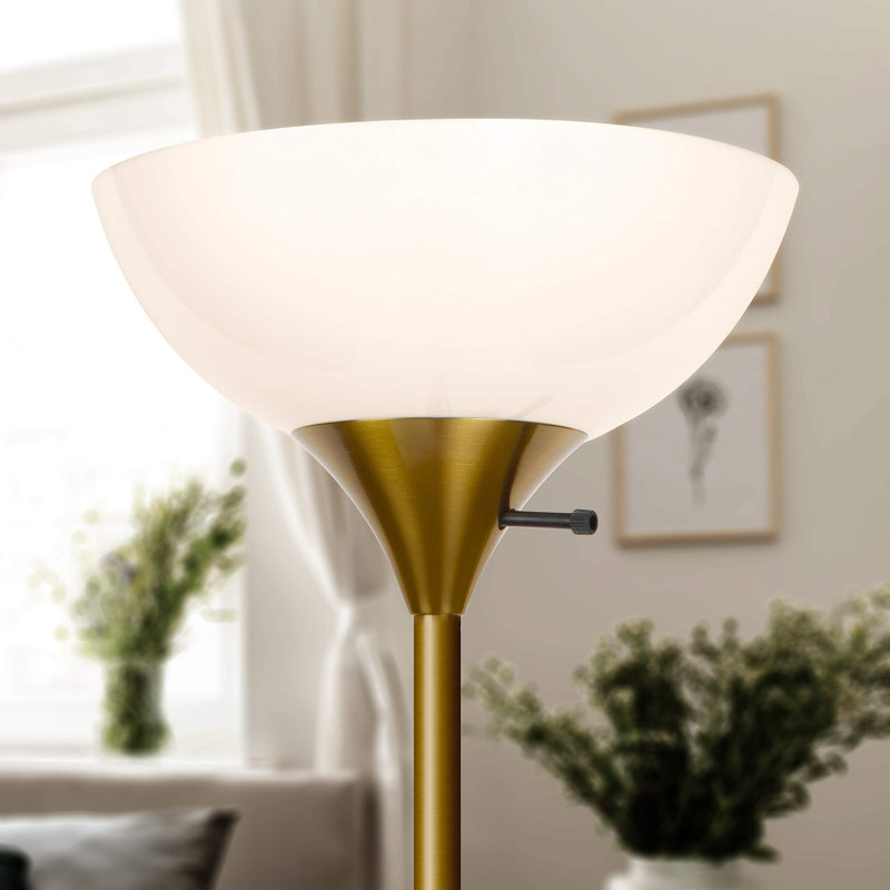 72'' LED Torchiere Floor Lamp, Gold
