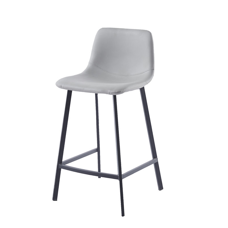 Adam Counter Stool in Grey- Fully Welded Frame with Plastic Glides