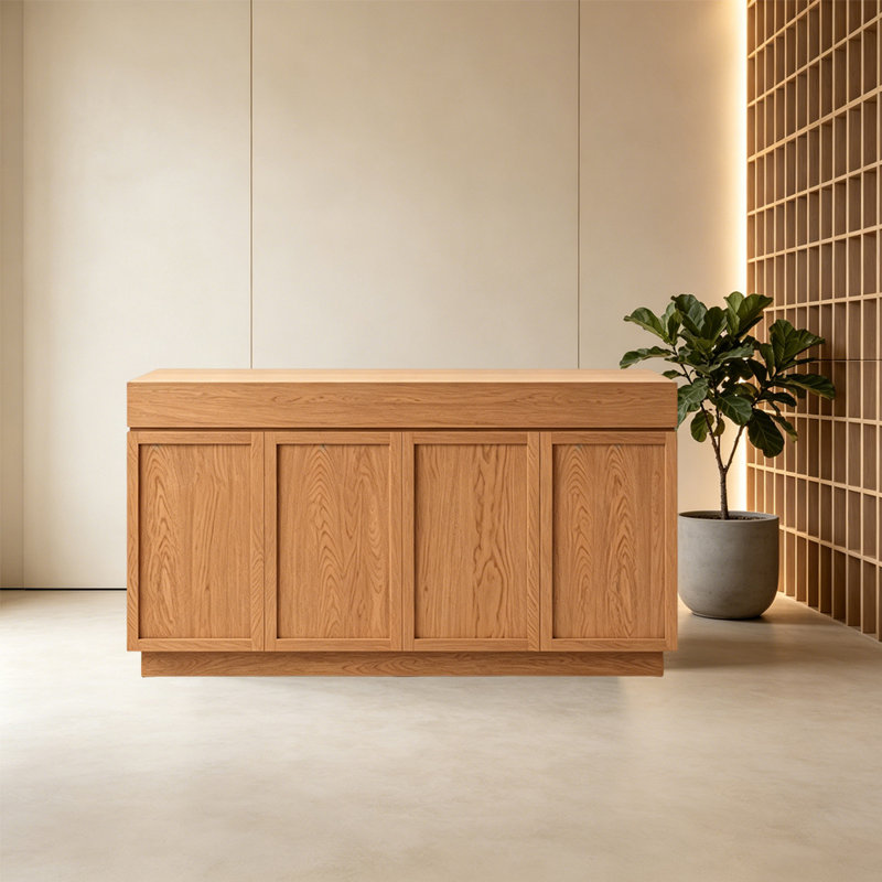 Bureau de réception avec tiroir de rangement verrouillable, aucun assemblage requis, comptoir avant pour salon, magasin de vêtements, bureau et commerce de détail
