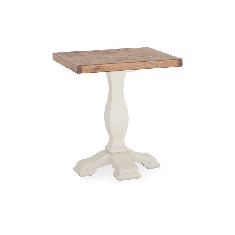 Abdulkadir Solid Wood Pedestal End Table