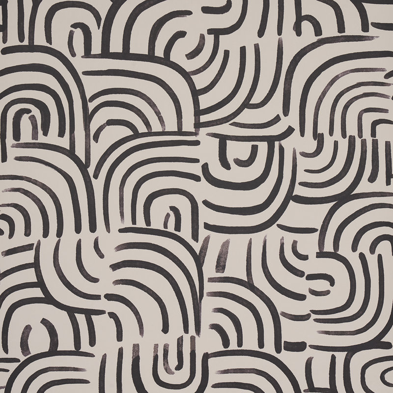 Papier peint Schumacher x Backdrop New Beat, Carbone