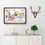 Blue Tit Bird In Spring Painting - Single Picture Frame Print on MDF-56633342-56633341