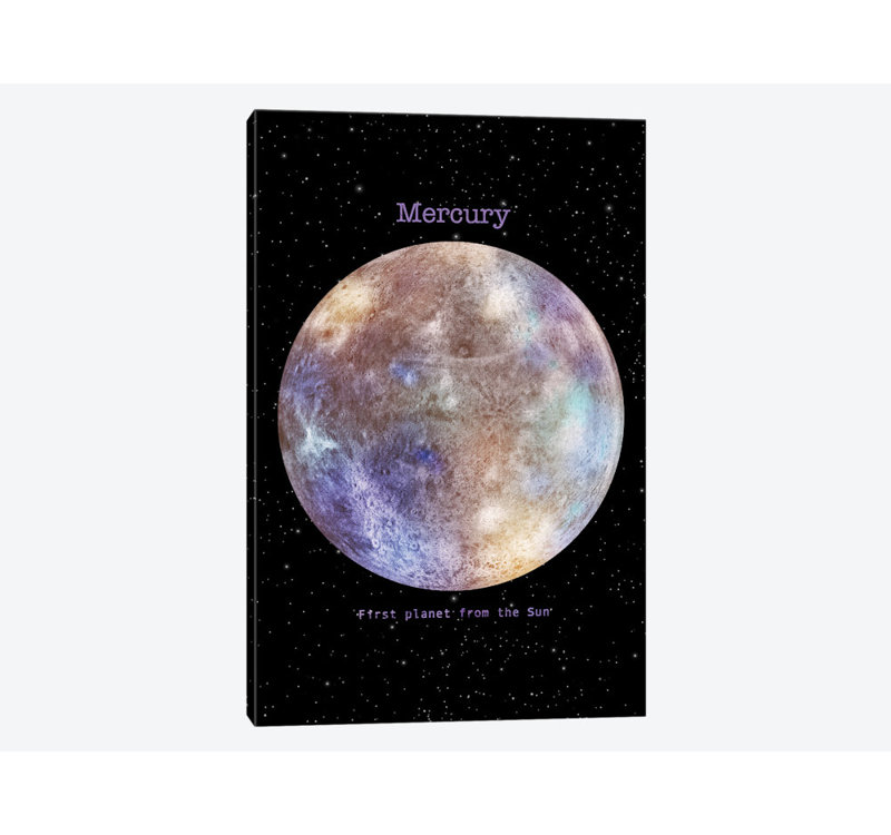 «Mercury», impression sur toile, H 26 po x l 18 po x P 1,5 po, Pas de tapis, Toile tendue