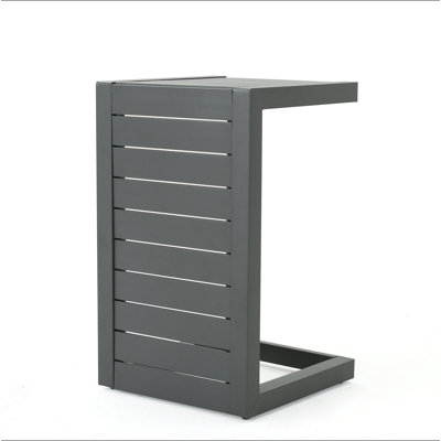 Table en forme de C Cape Coral Alu - gris