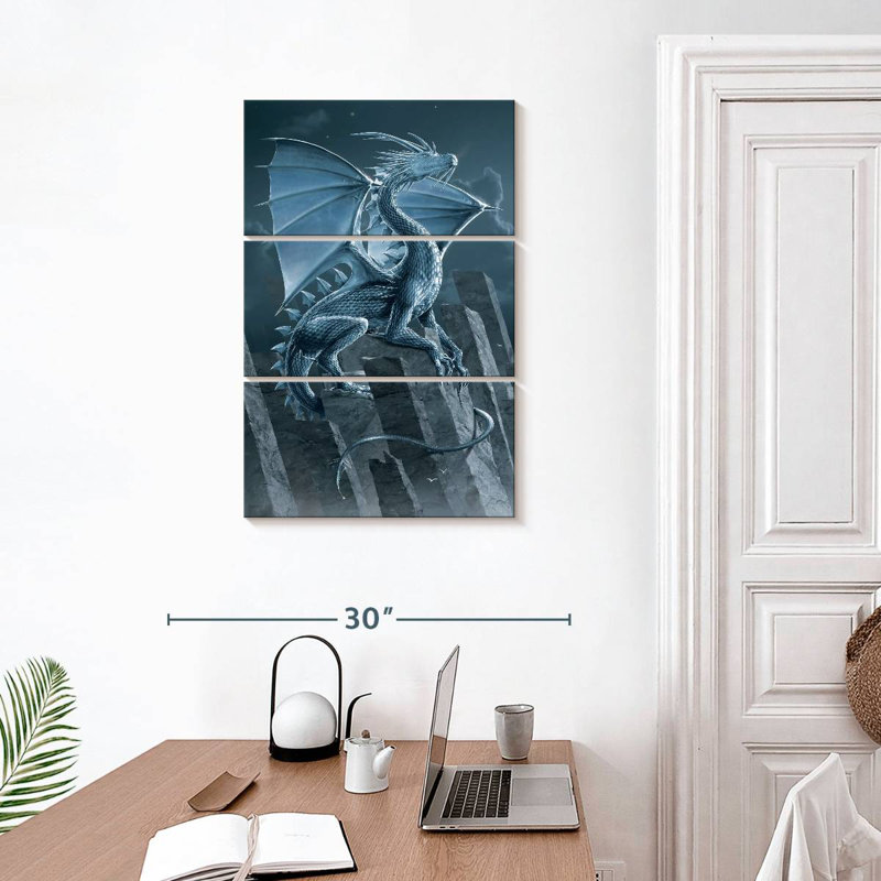 Brampt Silver Dragon, 32" H x 20" W