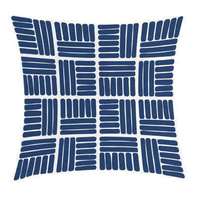 Stripes in Squares Square Pillow Cover