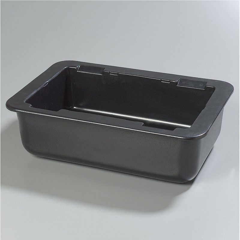 Carlisle Food Service Products Coldmaster® 6.025 Gallons Rectangle Plastic Food Storage Container, Black