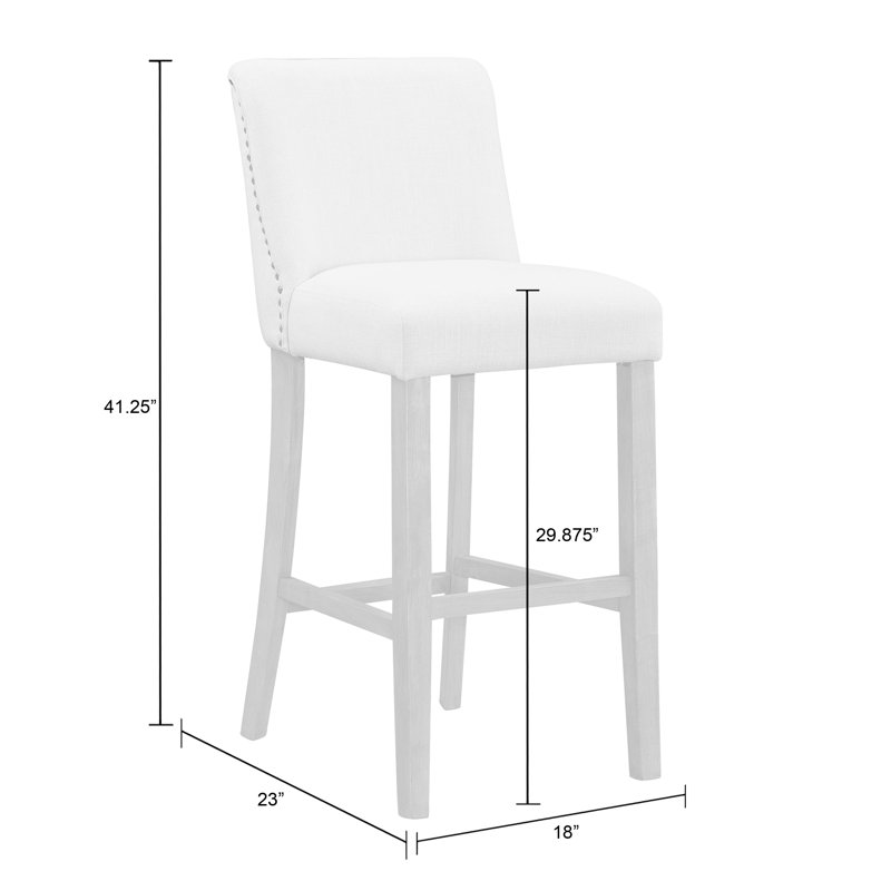 Tabouret de bar et de comptoir Carlo, Tabouret de bar (siège d'une hauteur de 29,875 po), Beige