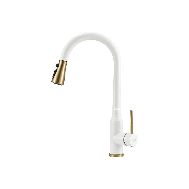 Living And Home Pull Down Kitchen Faucet, White
