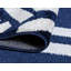 Tapis bleu marine à motif géométrique Cand-715818520