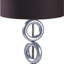 UNE PAIRE DE 3 ANNEAUX EN ARGENT 29 "H AVEC LAMPE DE SORTIE DE TABLE (2PC / CTN), conception moderne avec 3 anneaux chromés