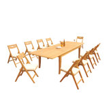 Surfliner Outdoor 11 - Piece Teak Dining Set