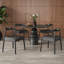 Ensemble de 2 chaises de salle à manger de style moderne Mid-Century tissées - Structure en chêne massif et siège tissé à la main pour le salon / salle à manger-538068445