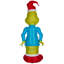 Bougie gonflable géante de Noël Grinch avec lumière