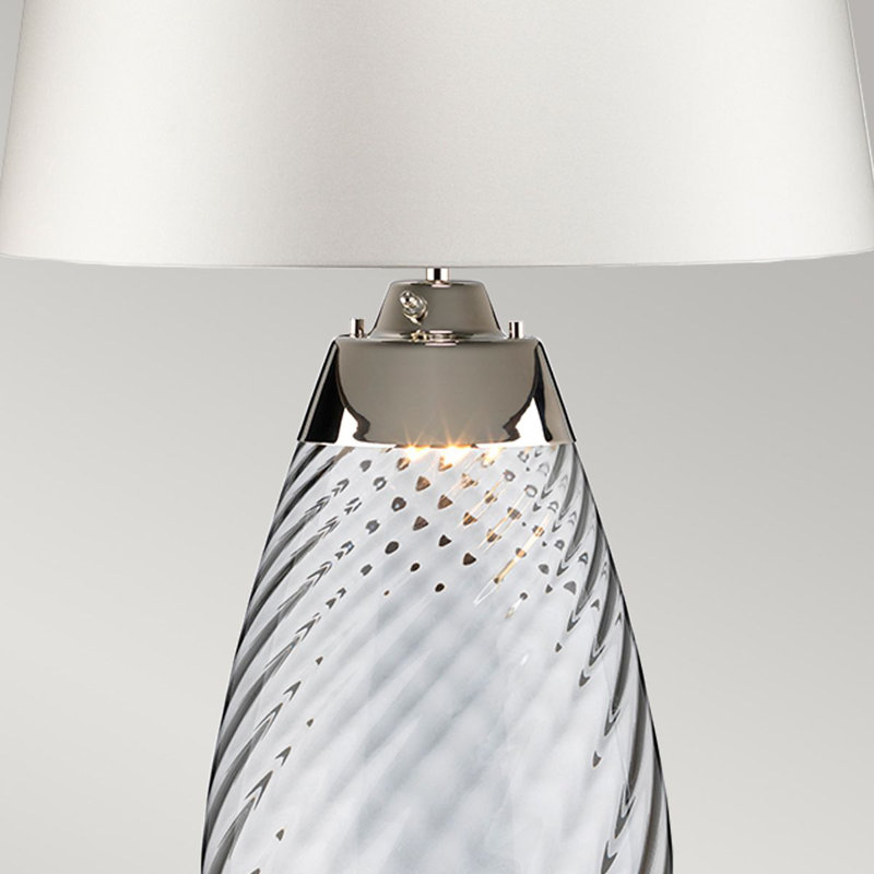 Morrisdale Glass Table Lamp, White, Blue