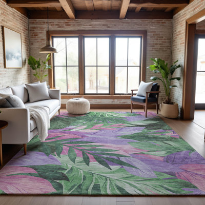 Tapis floral de qualité supérieure lavable à la machine Sykora AMF1493
