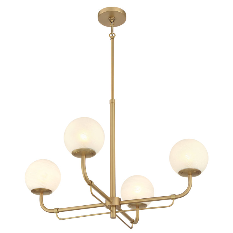 4 LIGHT CHANDELIER, Legacy Brass