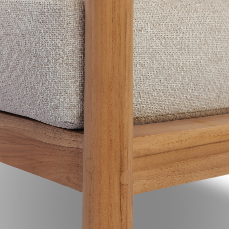 Swiger Teak Patio Chair with Cream Cushions